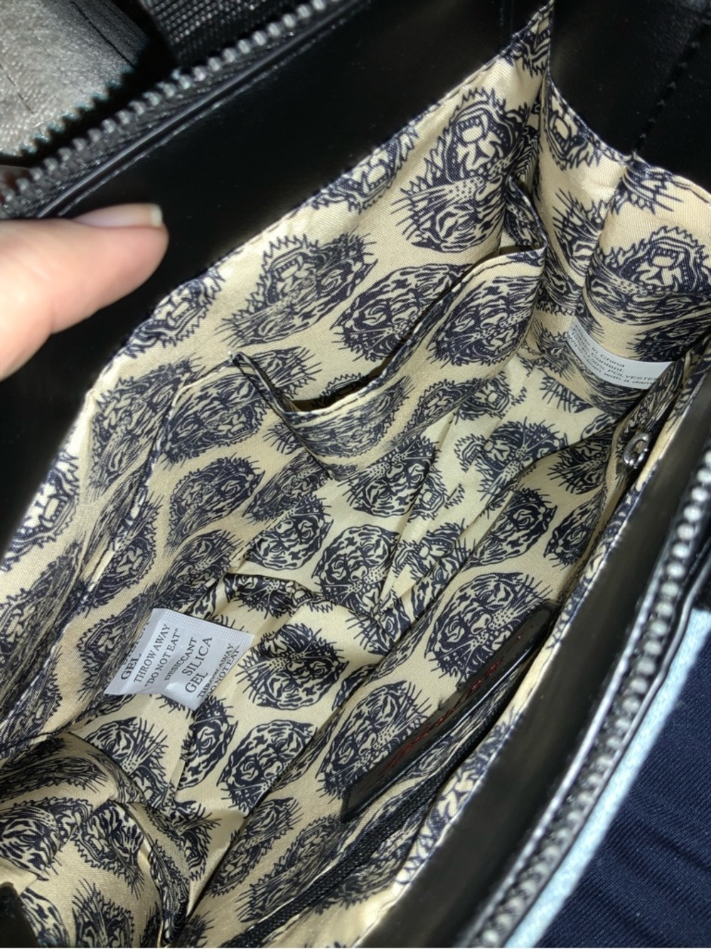 Ed Hardy Tattoo Rose & Skull Denim Rhinestone Purse NWT - Picture 10 of 13